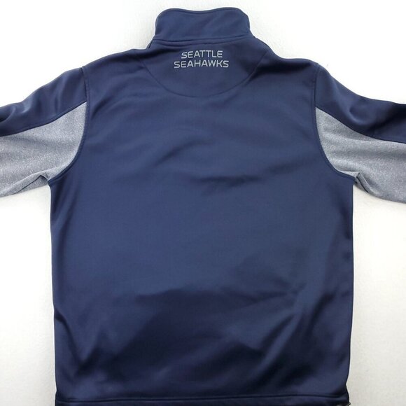 Seattle Seahawks 1/4 Zip Fleece Pullover Sweatshirt NFL Authentic Men's Large - Picture 3 of 14